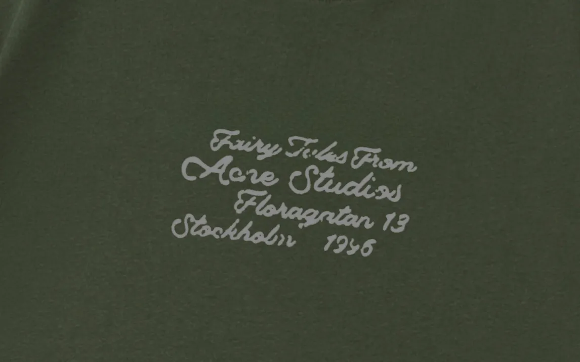 Acne Studios New Arrival logo Same Style t 100％ 32 ： Green Size：XS S M L